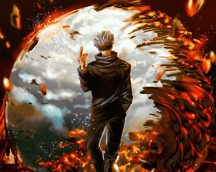 Jujutsu Kaisen, anime boys, Satoru Gojo, HD wallpaper