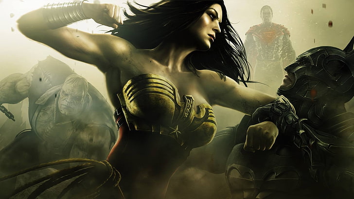 Wonder Woman wallpaper, DC Comics, comic books, Injustice God's among us, HD wallpaper