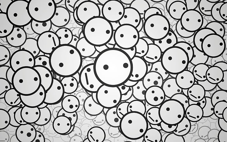 Hd Wallpaper Smiles Or Maybe Not White Emoji Illustration Funny Smiley Face Wallpaper Flare