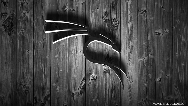 black metal wall decor, Linux, Kali Linux NetHunter, wood - material HD wallpaper