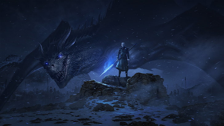 fantasy art, dark fantasy, Game of Thrones, The Night King, HD wallpaper