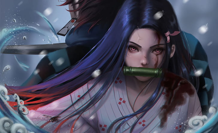 kimetsu No Yaiba  Tanjirou Kamado  Nezuko Kamado 4K wallpaper download