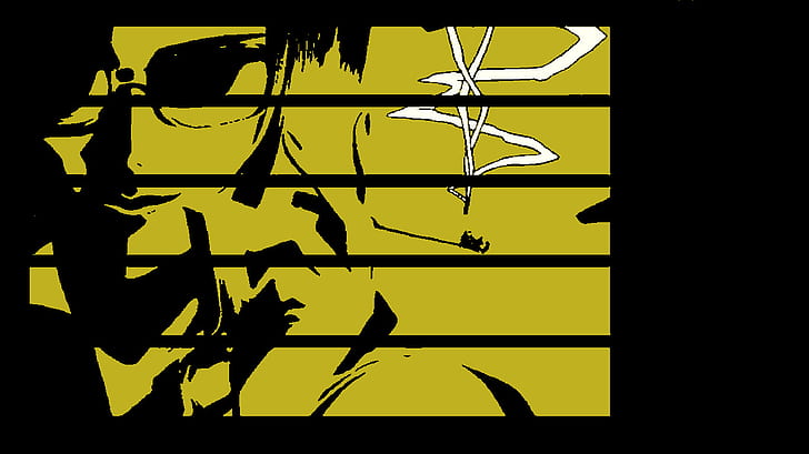 cowboy bebop faye valentine, yellow, silhouette, nature, no people