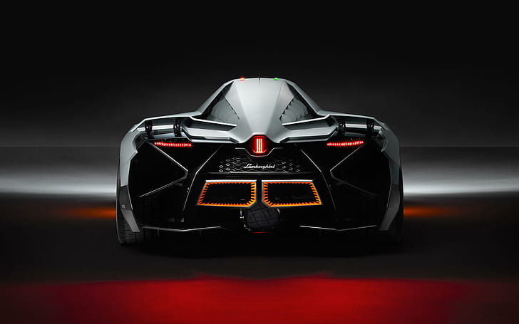 Lamborghini Egoista Concept 6, black super car, cars