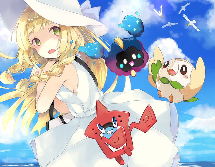 HD wallpaper: Pokémon, Pokémon: Sun and Moon, Cosmog (Pokémon), Lillie ...