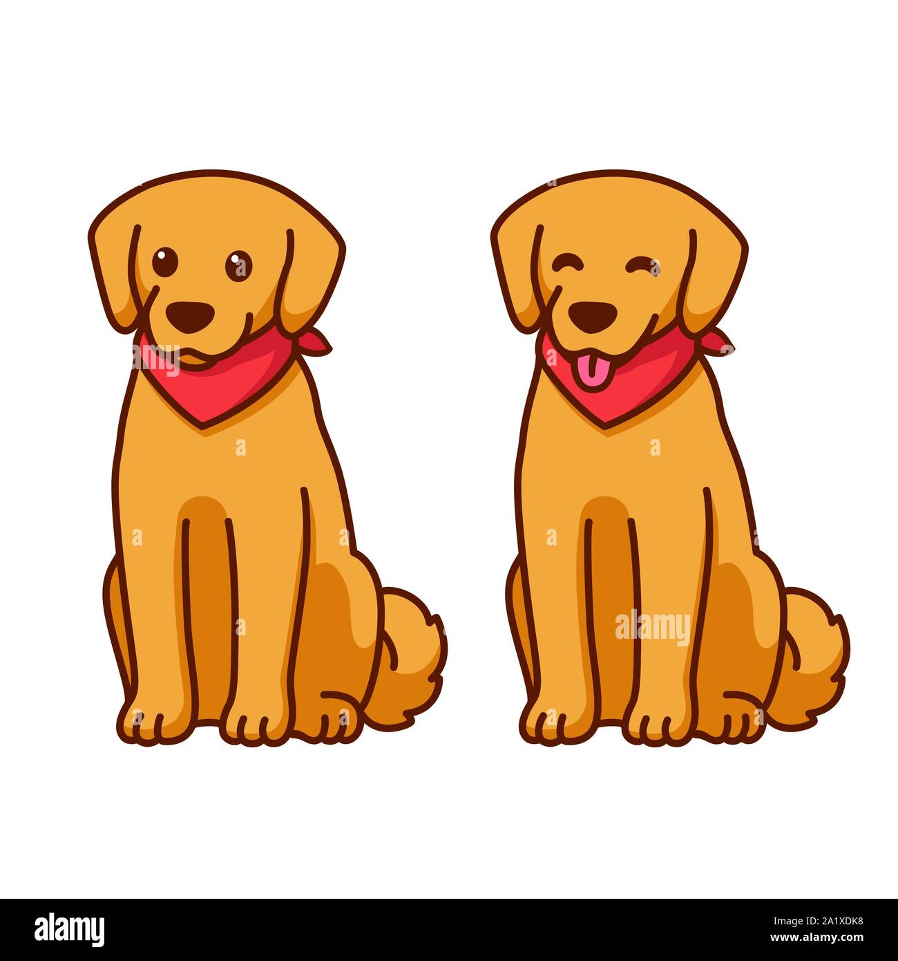 Cartoon Golden Retriever Drawing With Red Bandana Friendly Dog Sitting With Tongue Out Cute Pet Labrador Vector Illustration Stock Vector Image Art Alamy Check out this fantastic collection of cute cartoon dog wallpapers, with 47 cute cartoon dog background please contact us if you want to publish a cute cartoon dog wallpaper on our site. https www alamy com cartoon golden retriever drawing with red bandana friendly dog sitting with tongue out cute pet labrador vector illustration image328193132 html