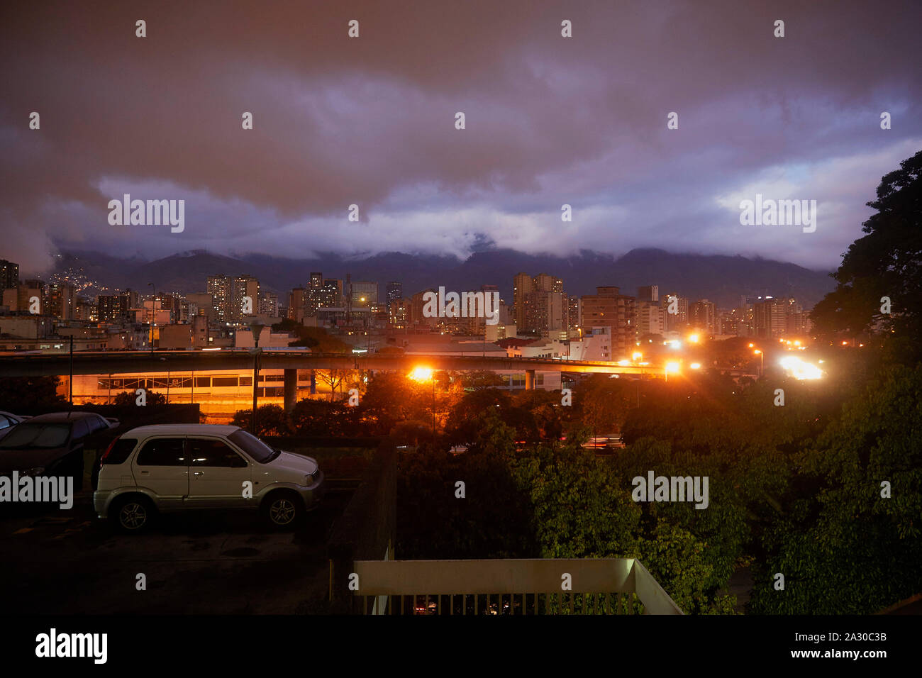 Venezuela Caracas by night  1-3-2017 foto: Jaco Klamer Stock Photo