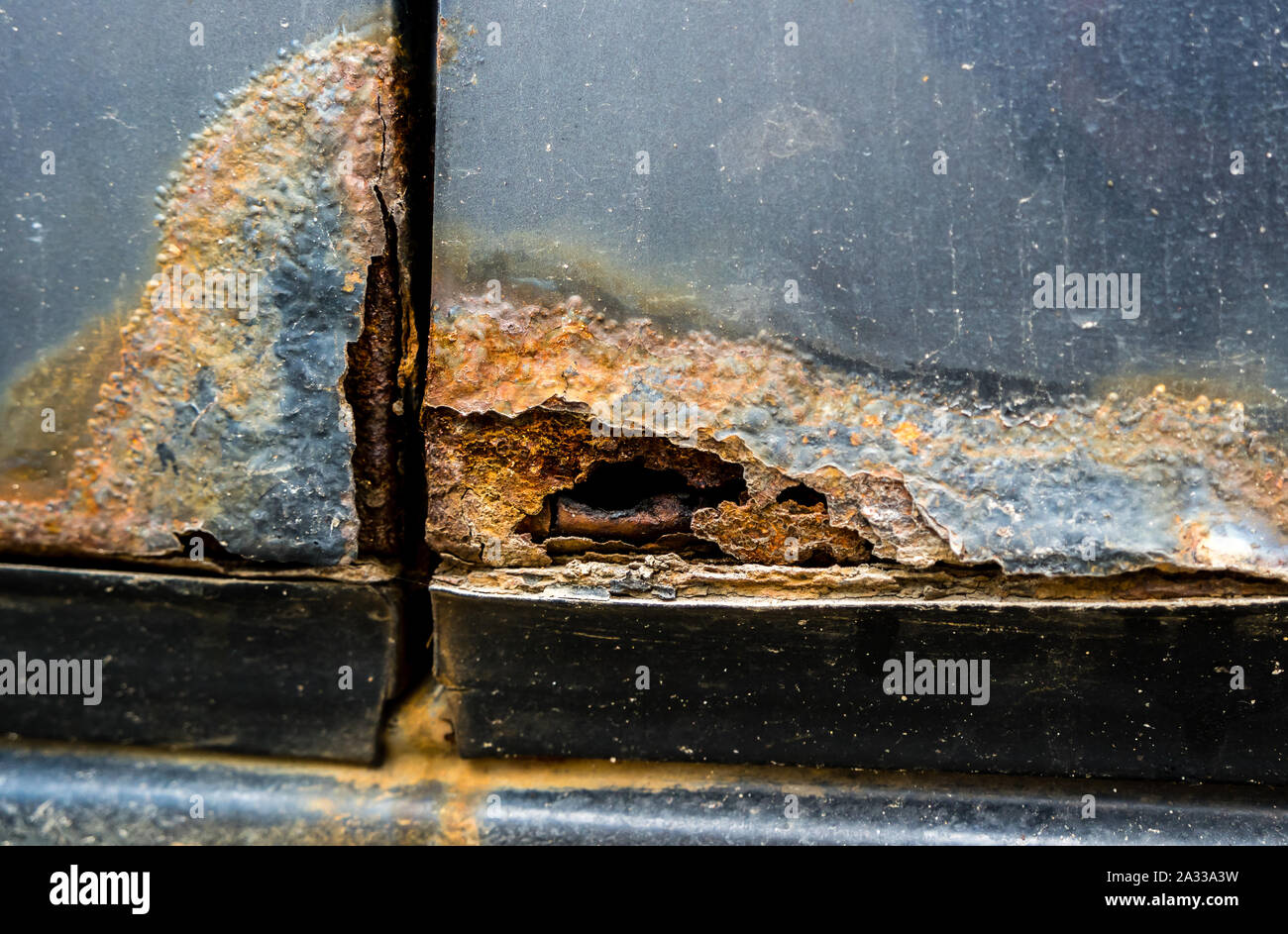 Car rusting through Stock Photo