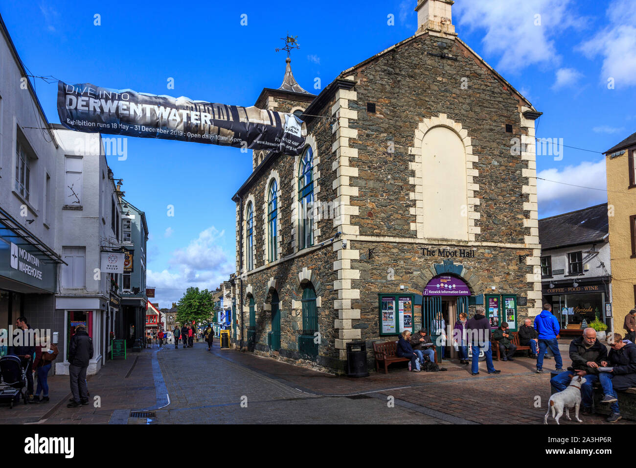 keswick town centre, lake district national park, cumbria, england, uk gb Stock Photo