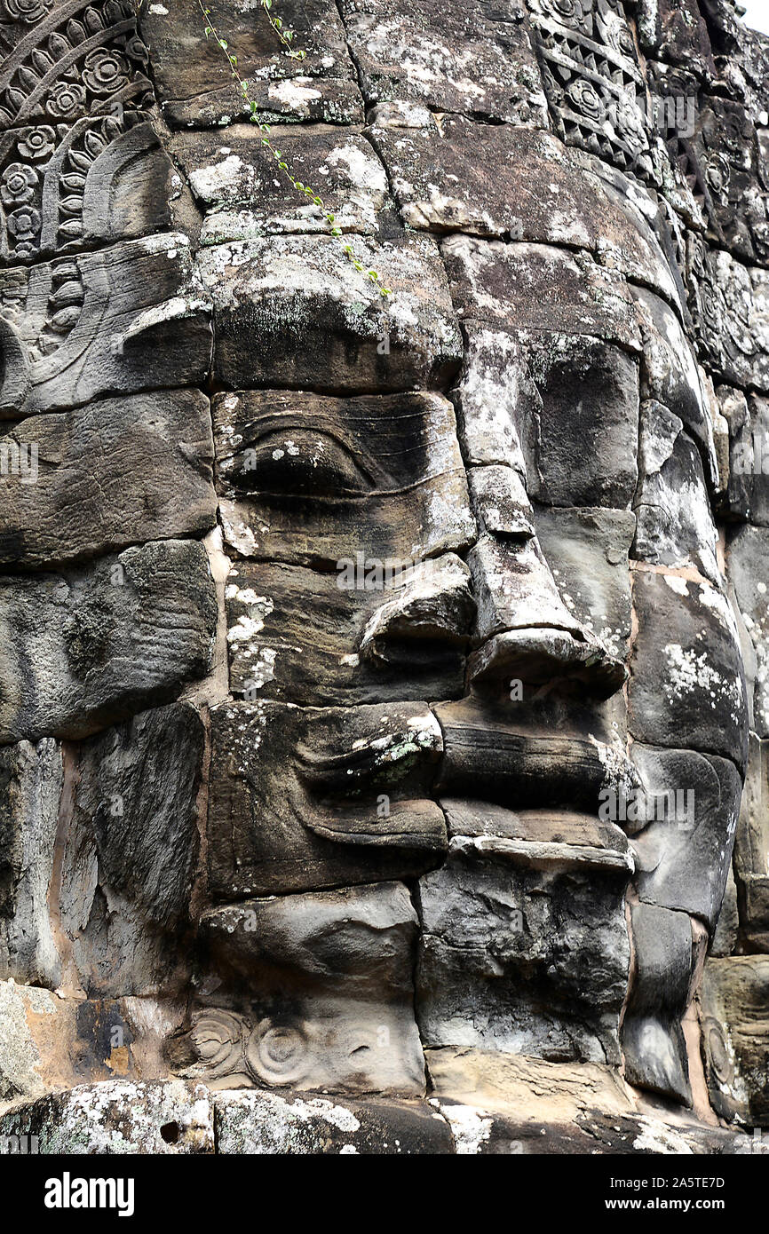 King Jayavarman VII., Bodhisavatta, Bayon, Angkor Thom, Kambodscha Stock Photo