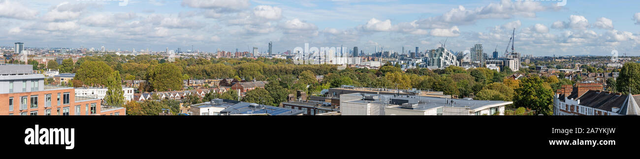 Panorama of London from Putney SW London Stock Photo