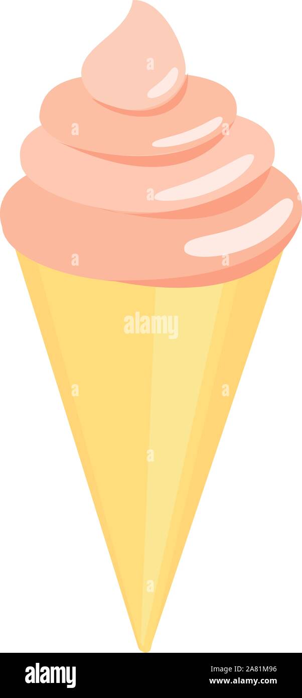 Orange ice cream, illustration, vector on white background. Stock Vector