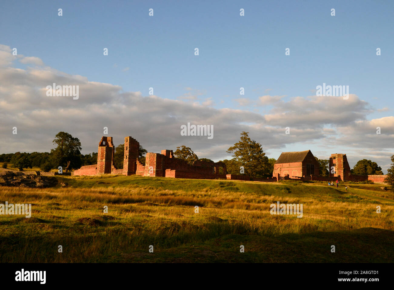 Ruins of Bradgate House in Bradgate Park, Leicester, Leicestershire, England, UK Stock Photo