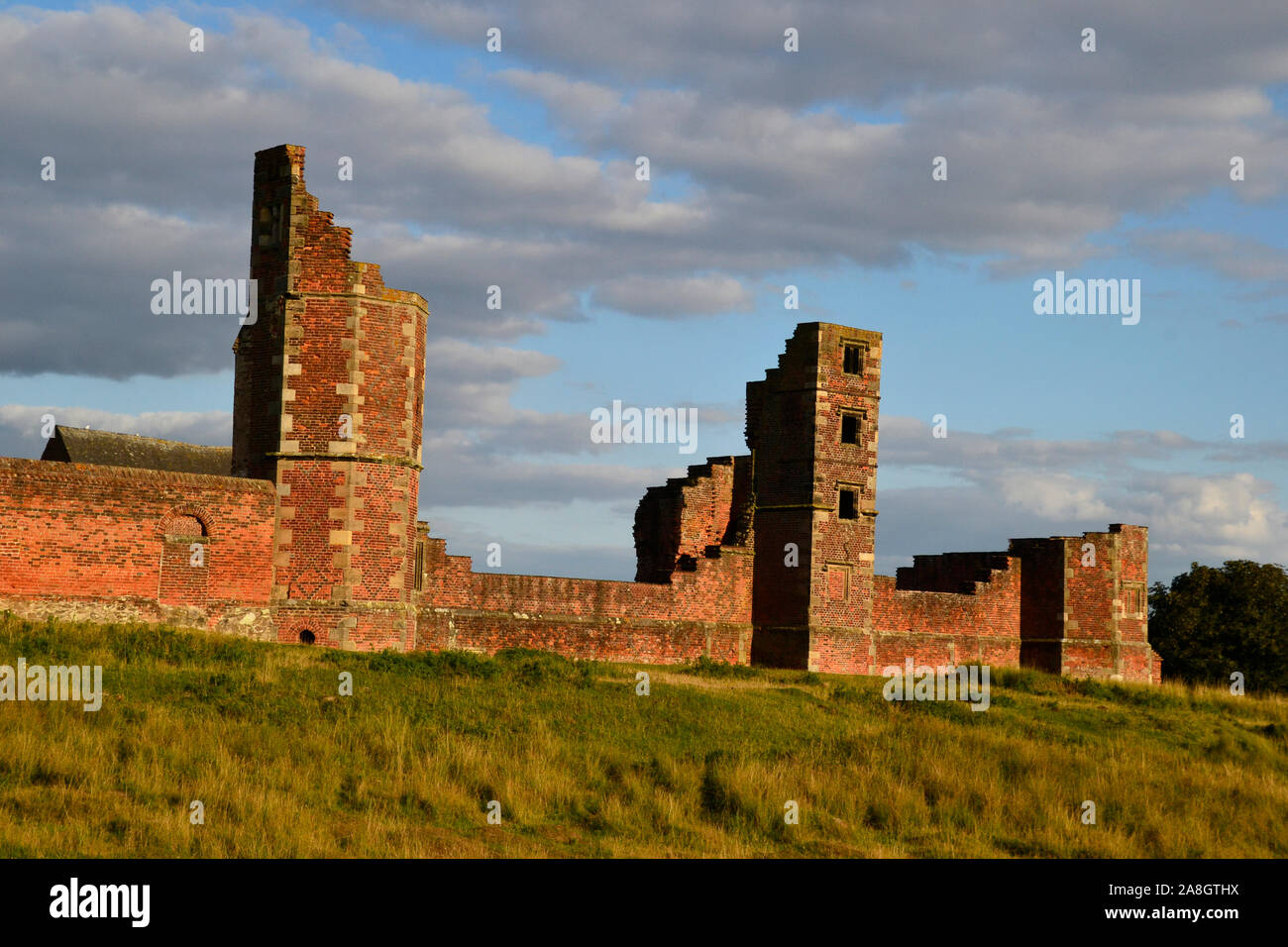 Ruins of Bradgate House in Bradgate Park, Leicester, Leicestershire, England, UK Stock Photo