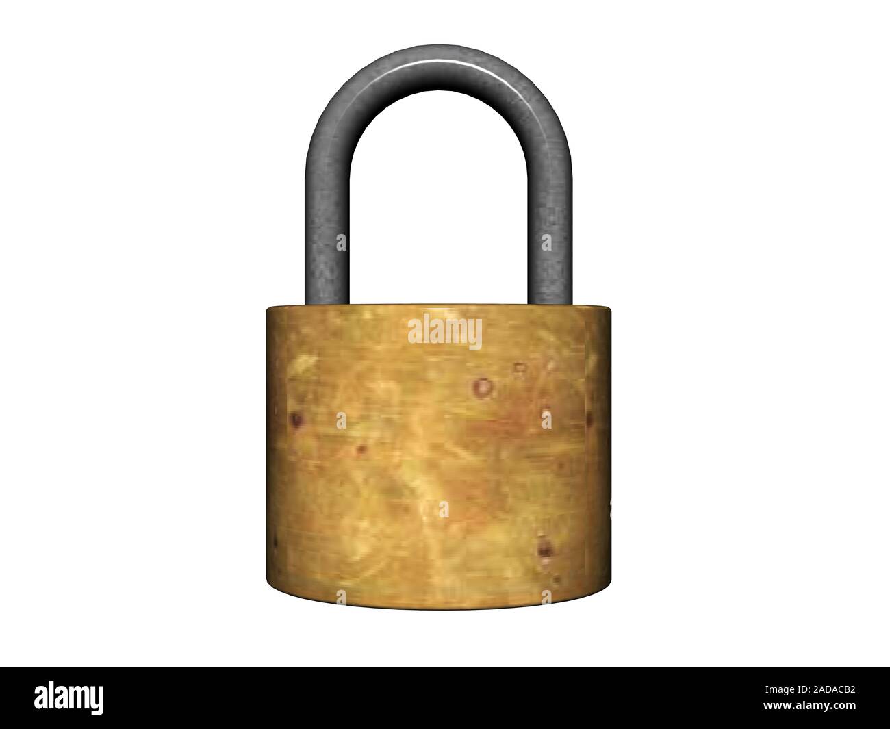 steel padlock Stock Photo