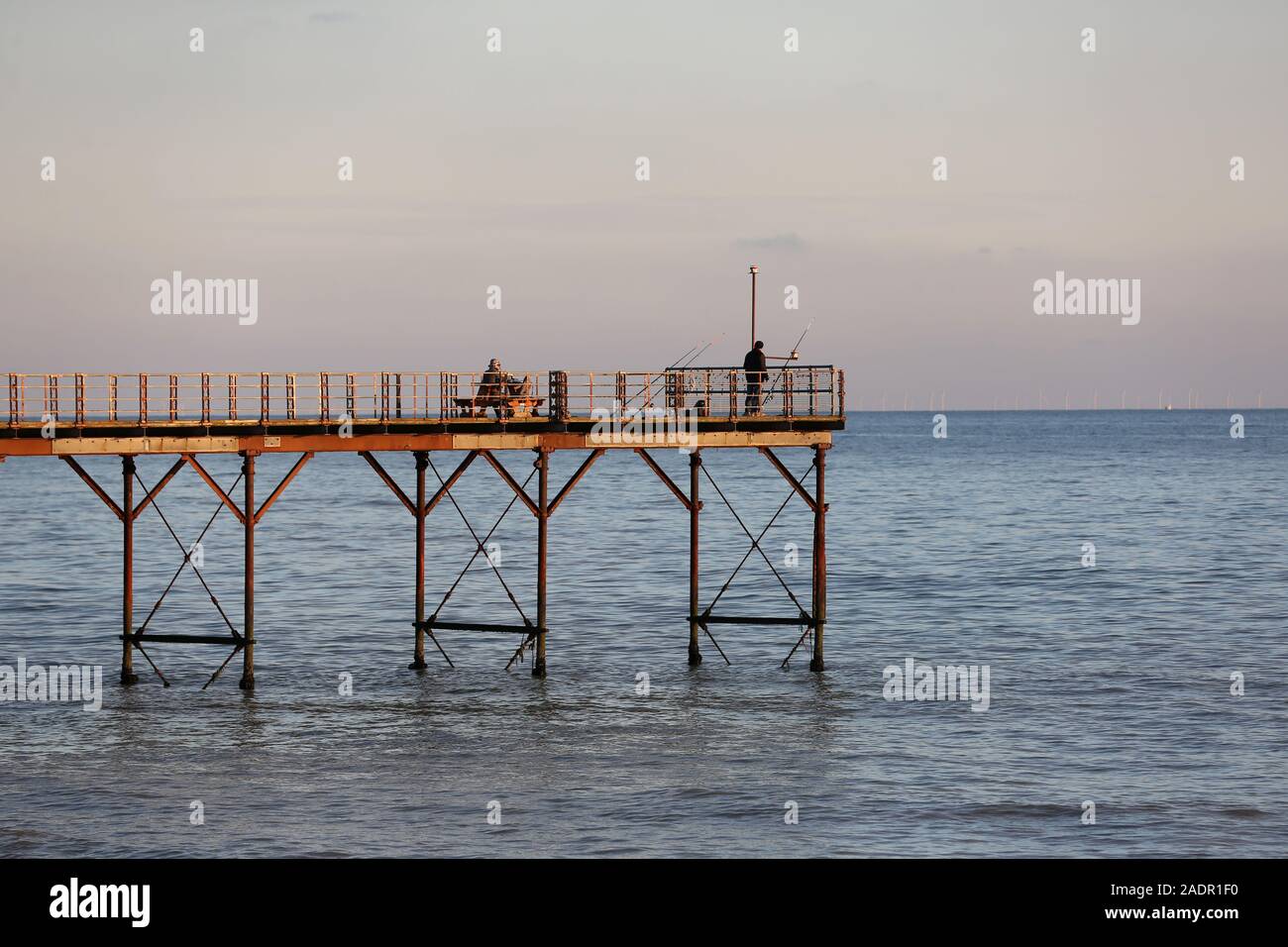 Bognor Regis Pier and seafront at sunset, West Sussex, UK. Stock Photo