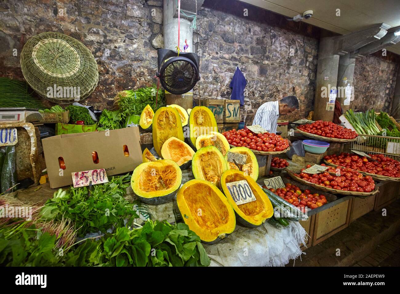 The Central Market (Bazaar) in Port Louis, Mauritius Stock Photo