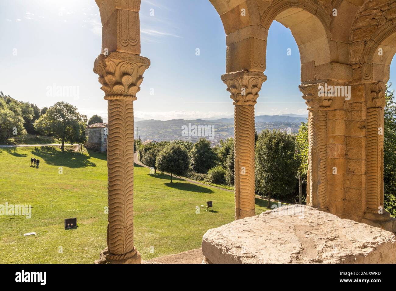 Oviedo, Spain. The Church of Santa Maria del Naranco, a Roman Catholic pre-Romanesque temple in Asturias. A World Heritage Site since 1985 Stock Photo