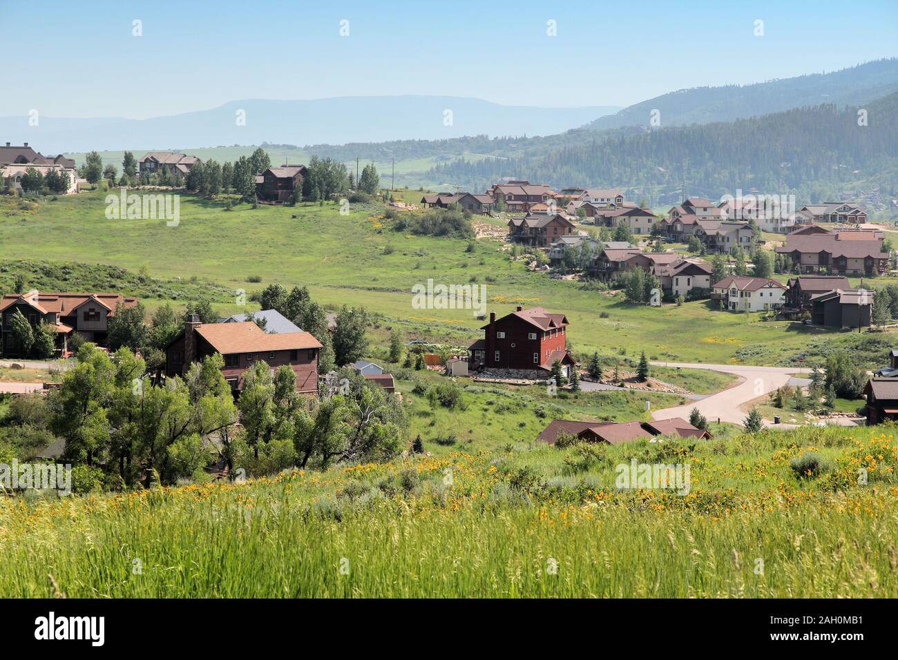 Steamboat Springs, town in Colorado, United States Stock Photo