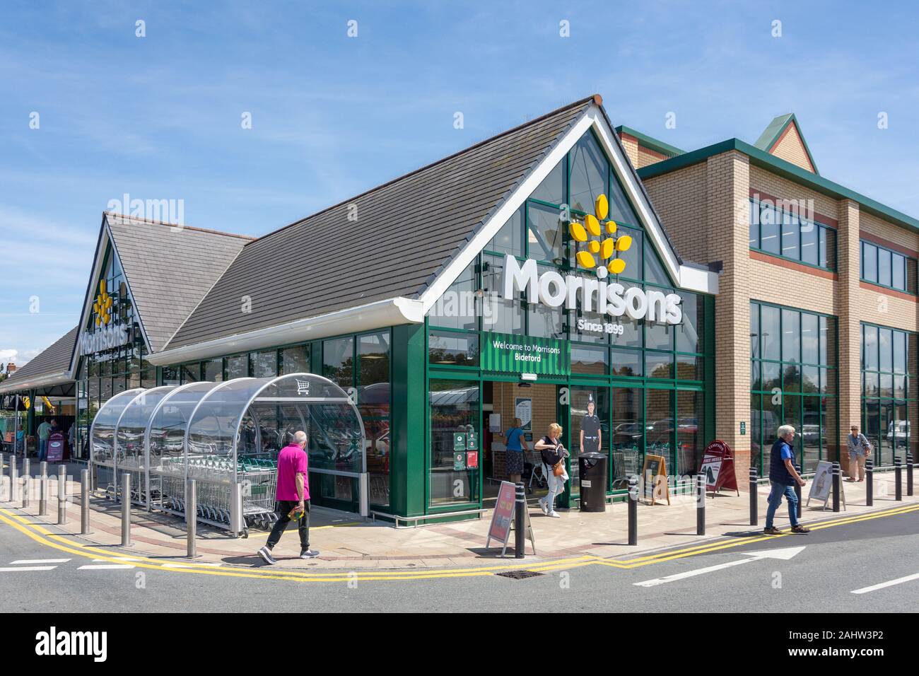 Morrisons Supermarket, Kingsley Road, Bideford, Devon, England, United Kingdom Stock Photo