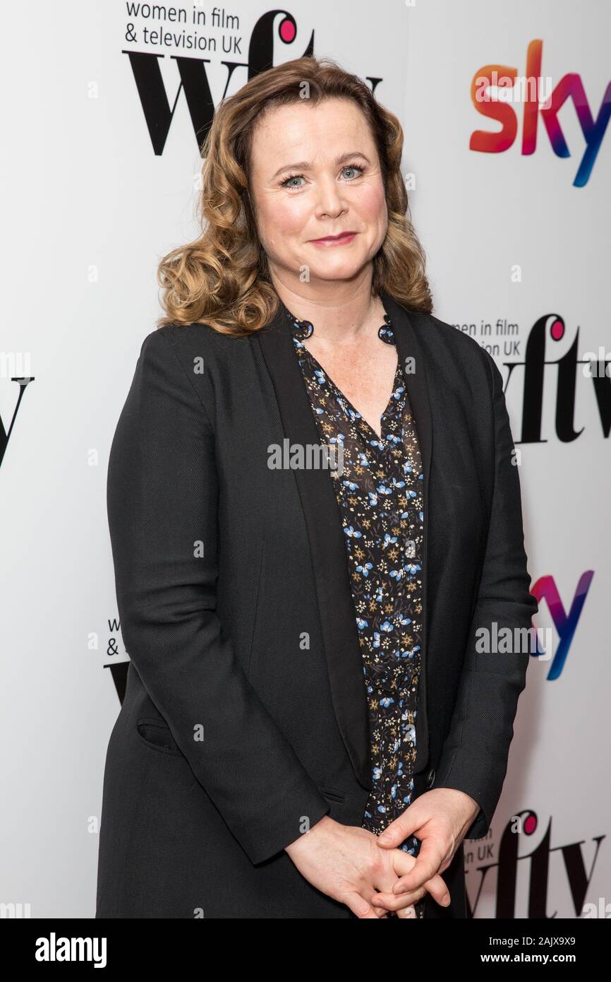 Guest arrivals for the Women in Film & TV Awards 2019 at the London Hilton Park Lane Featuring: Emily Watson Where: London, United Kingdom When: 06 Dec 2019 Credit: Phil Lewis/WENN.com Stock Photo