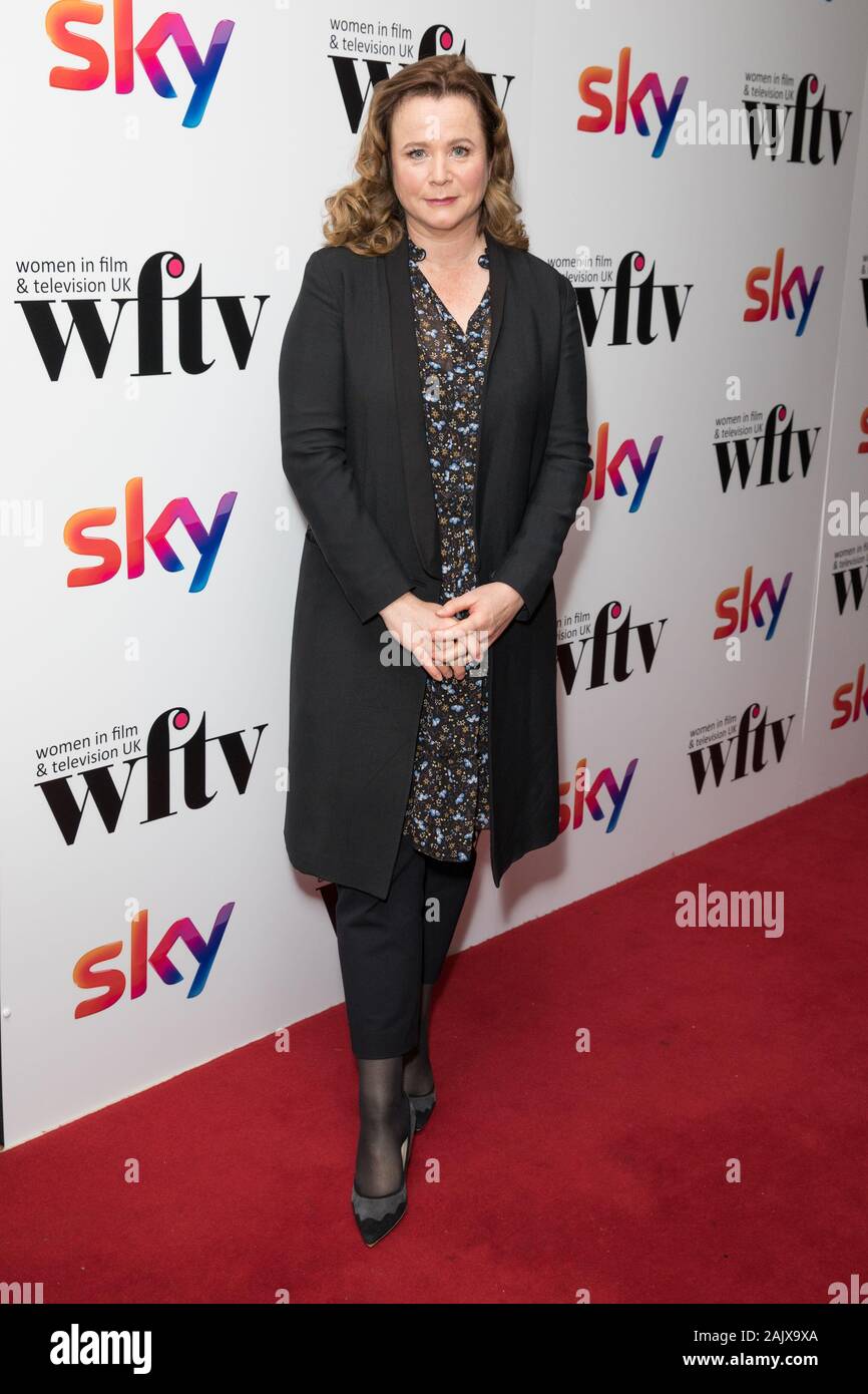 Guest arrivals for the Women in Film & TV Awards 2019 at the London Hilton Park Lane Featuring: Emily Watson Where: London, United Kingdom When: 06 Dec 2019 Credit: Phil Lewis/WENN.com Stock Photo