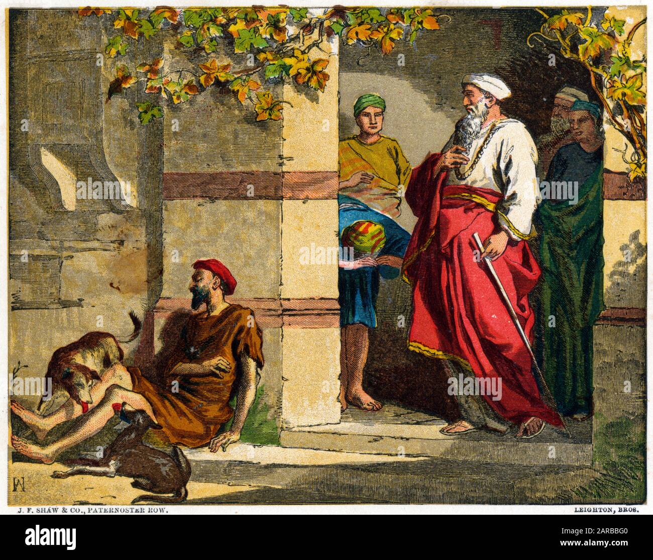 The parable of Lazarus and the rich man. Stock Photo