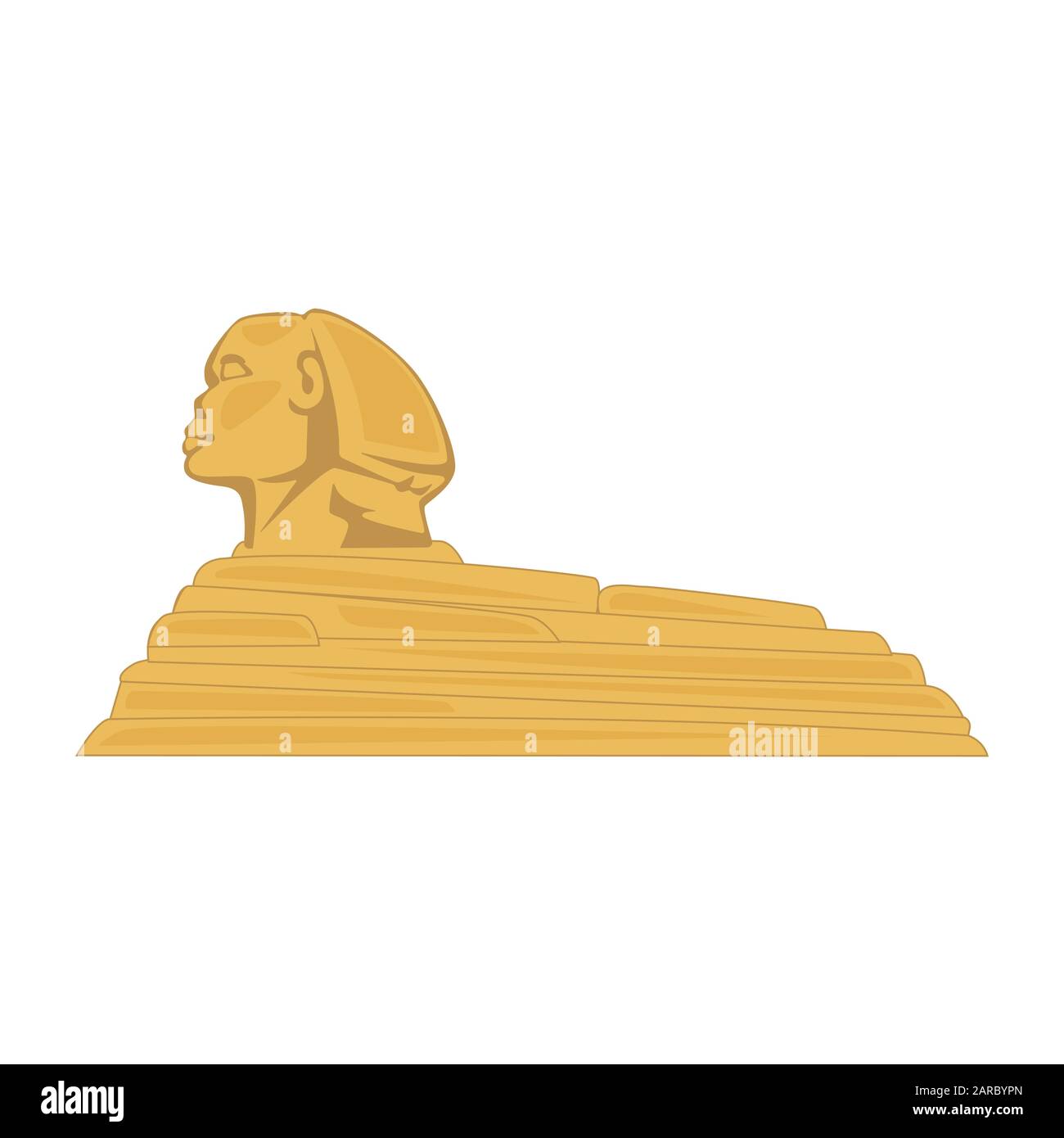 The Great Sphinx of Giza, vector illustration icon Stock Vector