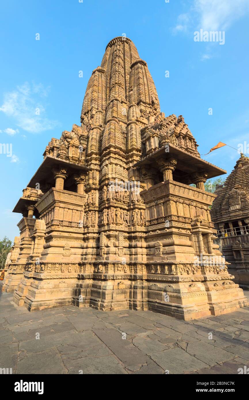 Lakshmana Temple, Khajuraho Group of Monuments, UNESCO World Heritage Site, Madhya Pradesh state, India, Asia Stock Photo