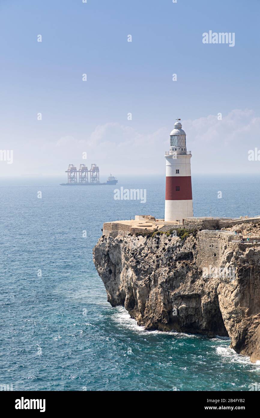 Trinity House Lighthouse, Europa Point, Gibraltar Stock Photo