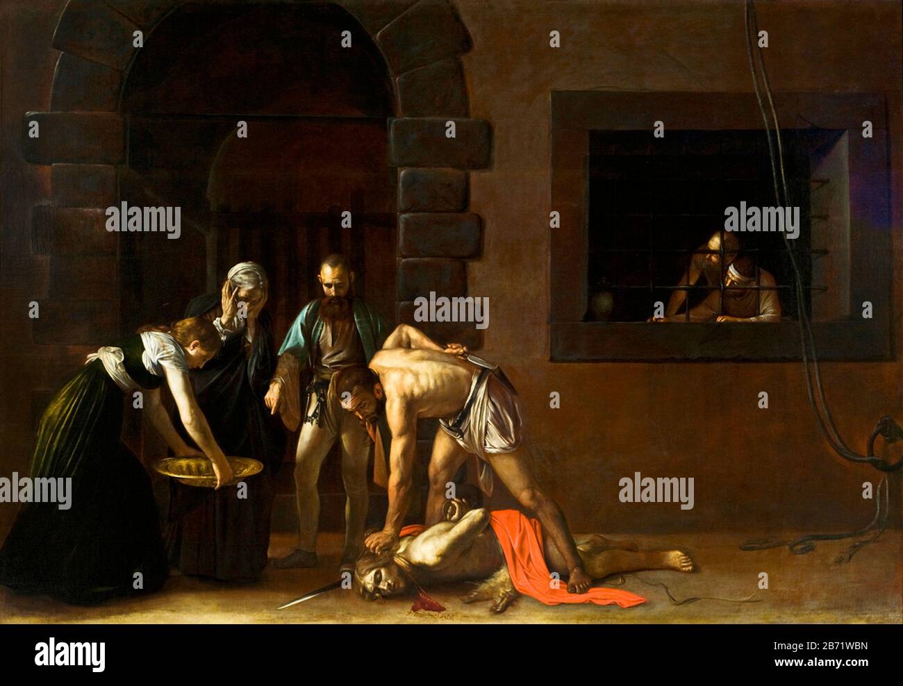 Beheading of Saint John the Baptist by Caravaggio Stock Photo