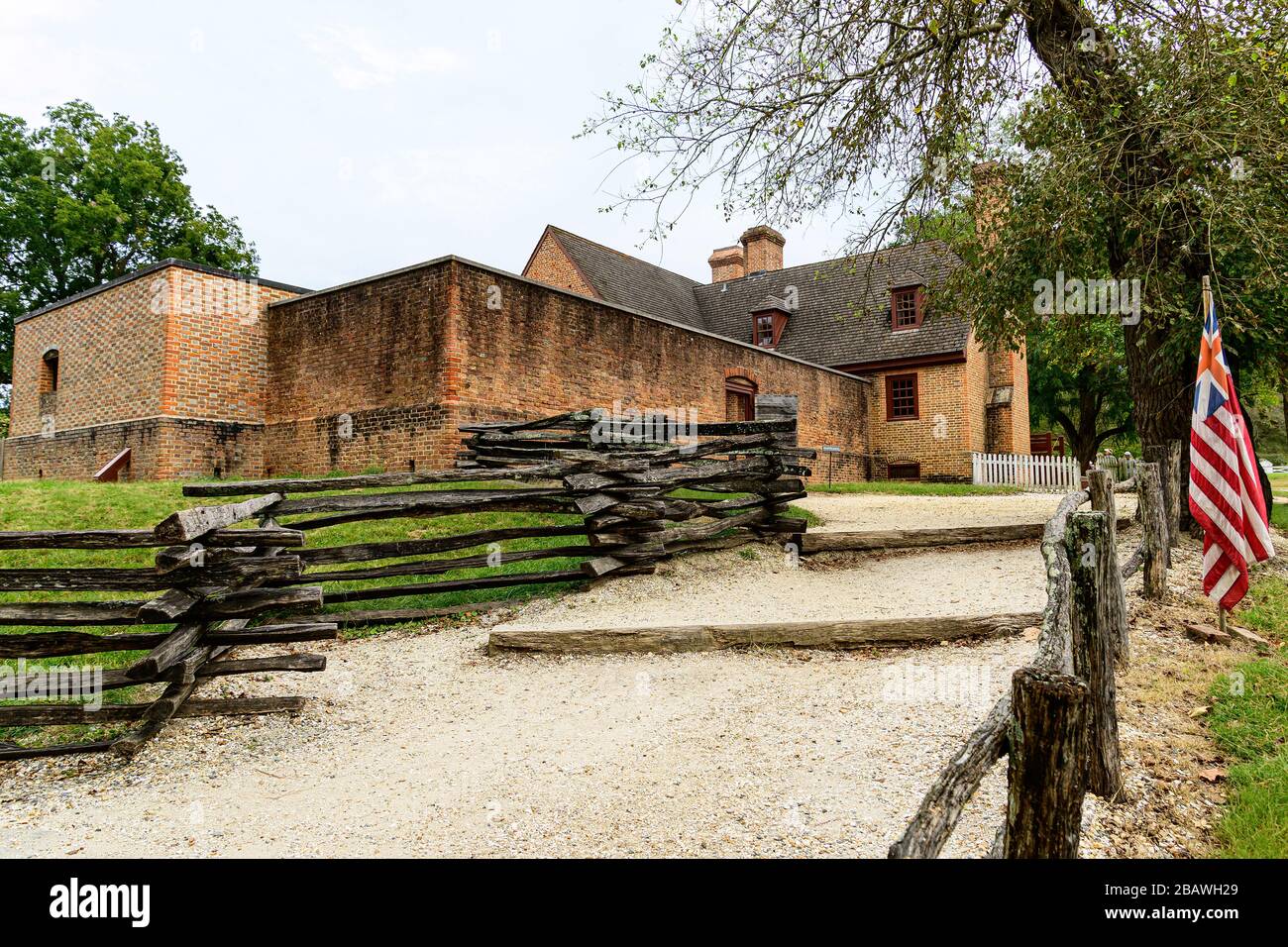 Colonial Williamsburg Public Gaol. Stock Photo