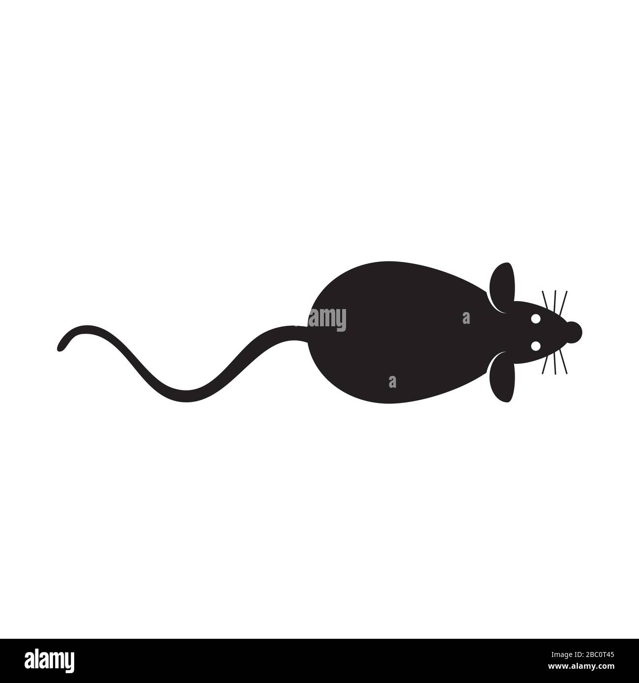 Mouse logo cartoon on a white isolated background. Vector image Stock Vector