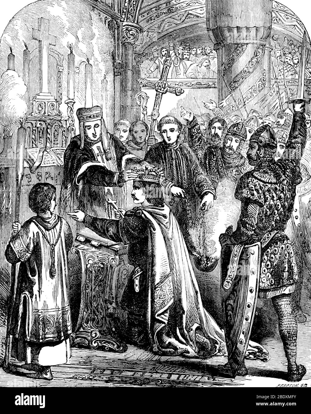 Coronation of William the Conqueror, King of England, 1066 Stock Photo