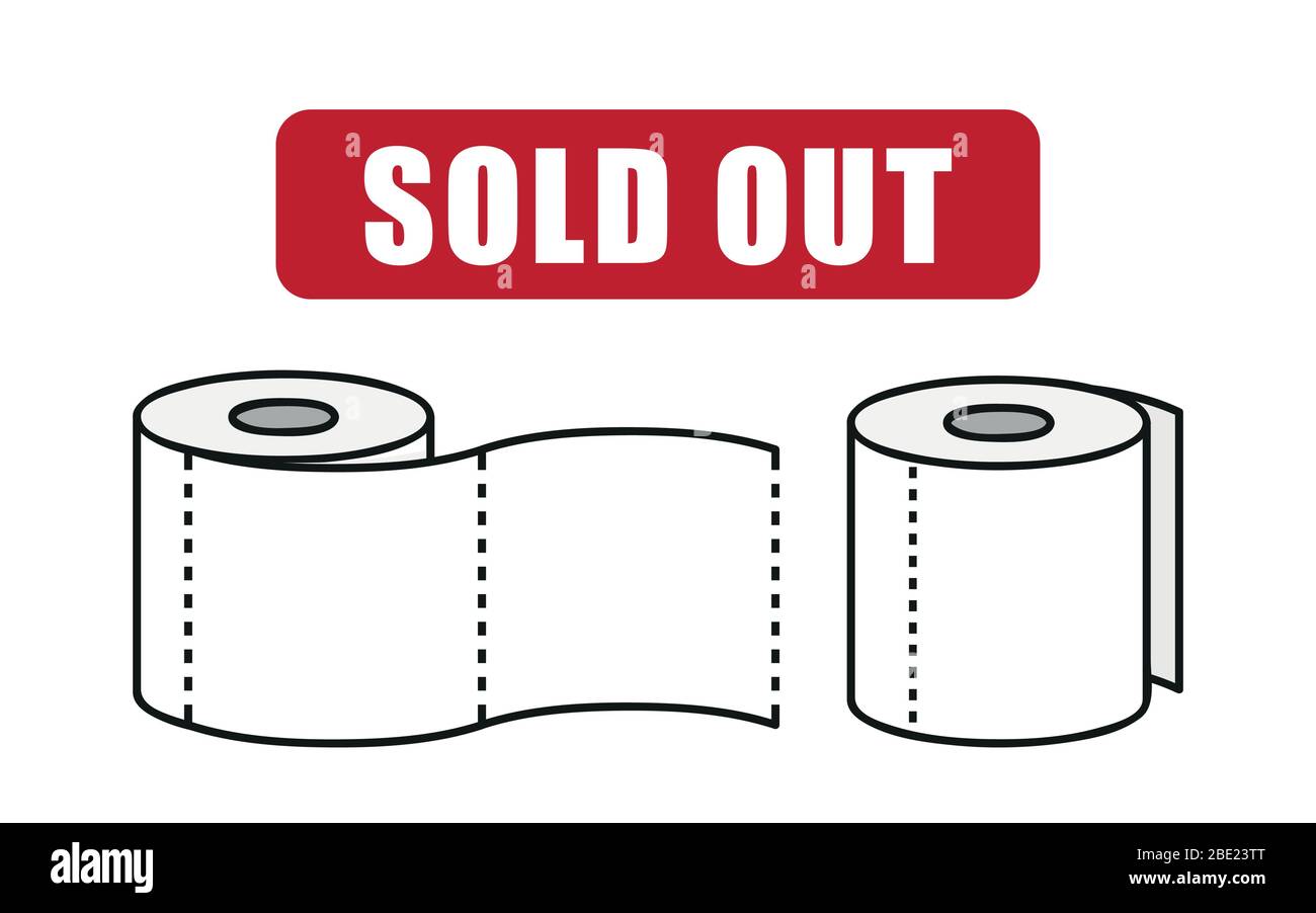 toilet paper sold out info graphic vector illustration EPS10 Stock Vector