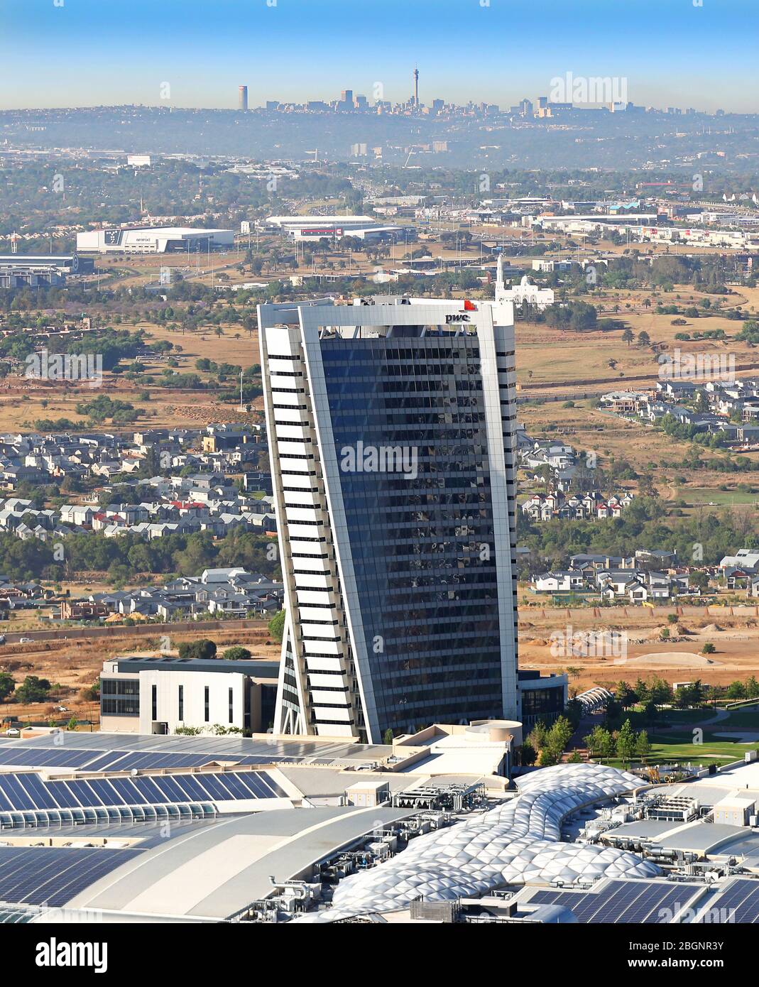 Aerial photo of Deloitte in Waterfall Stock Photo