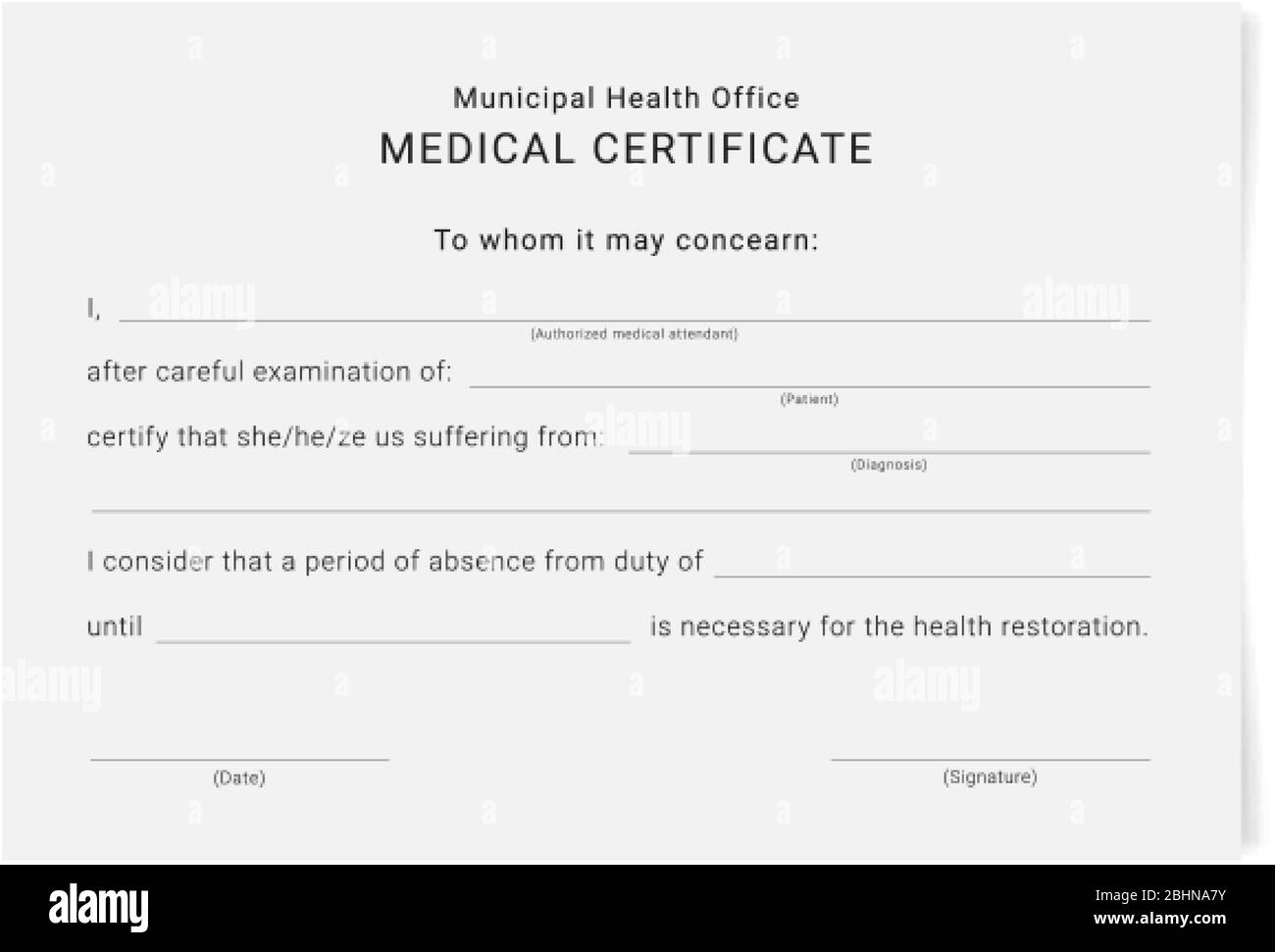 Certificate Of Health