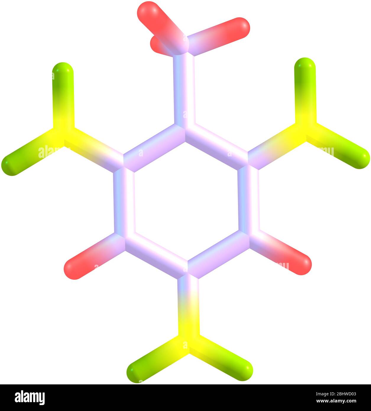 Trinitrotoluene or TNT is known as a useful explosive material with convenient handling properties Stock Photo