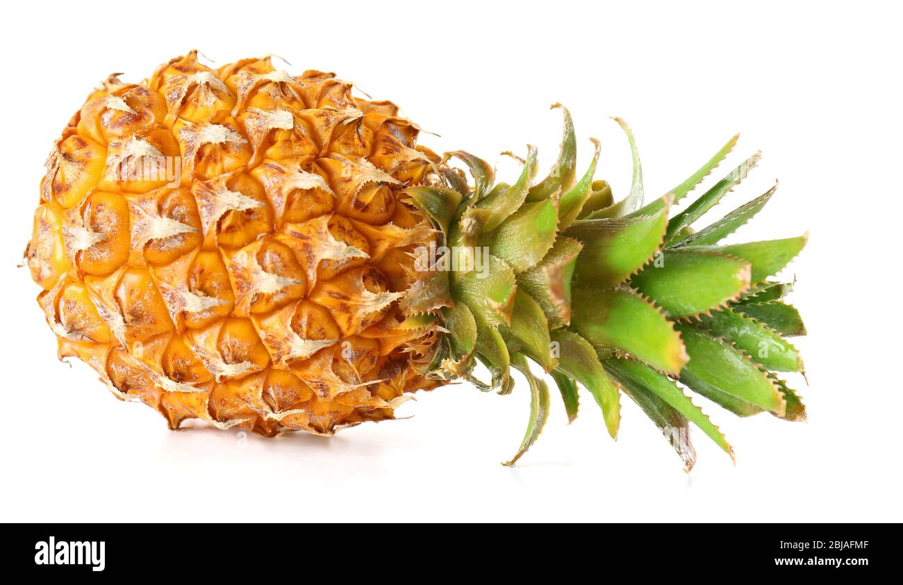 Pineapple, isolated on white Stock Photo