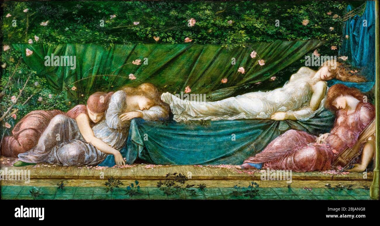 Edward Burne-Jones, painting, The Sleeping Beauty, 1871-1873 Stock Photo