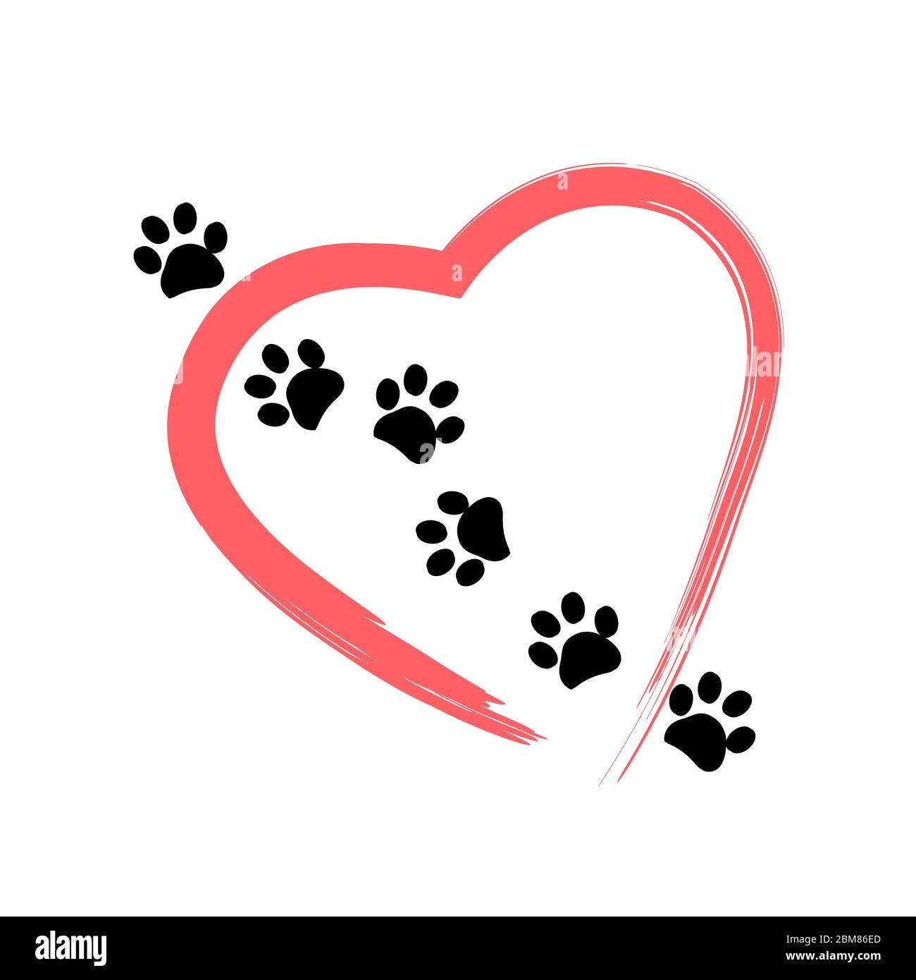 Heart Paw Print Svg Cat Paw Print Dog Paw Print Pet P - vrogue.co