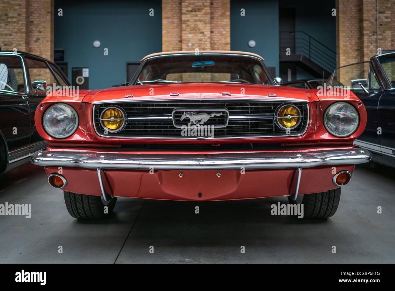 BERLIN - MAY 11, 2019: Pony car Ford Mustang (first generation). 32th Berlin-Brandenburg Oldtimer Day. Stock Photo