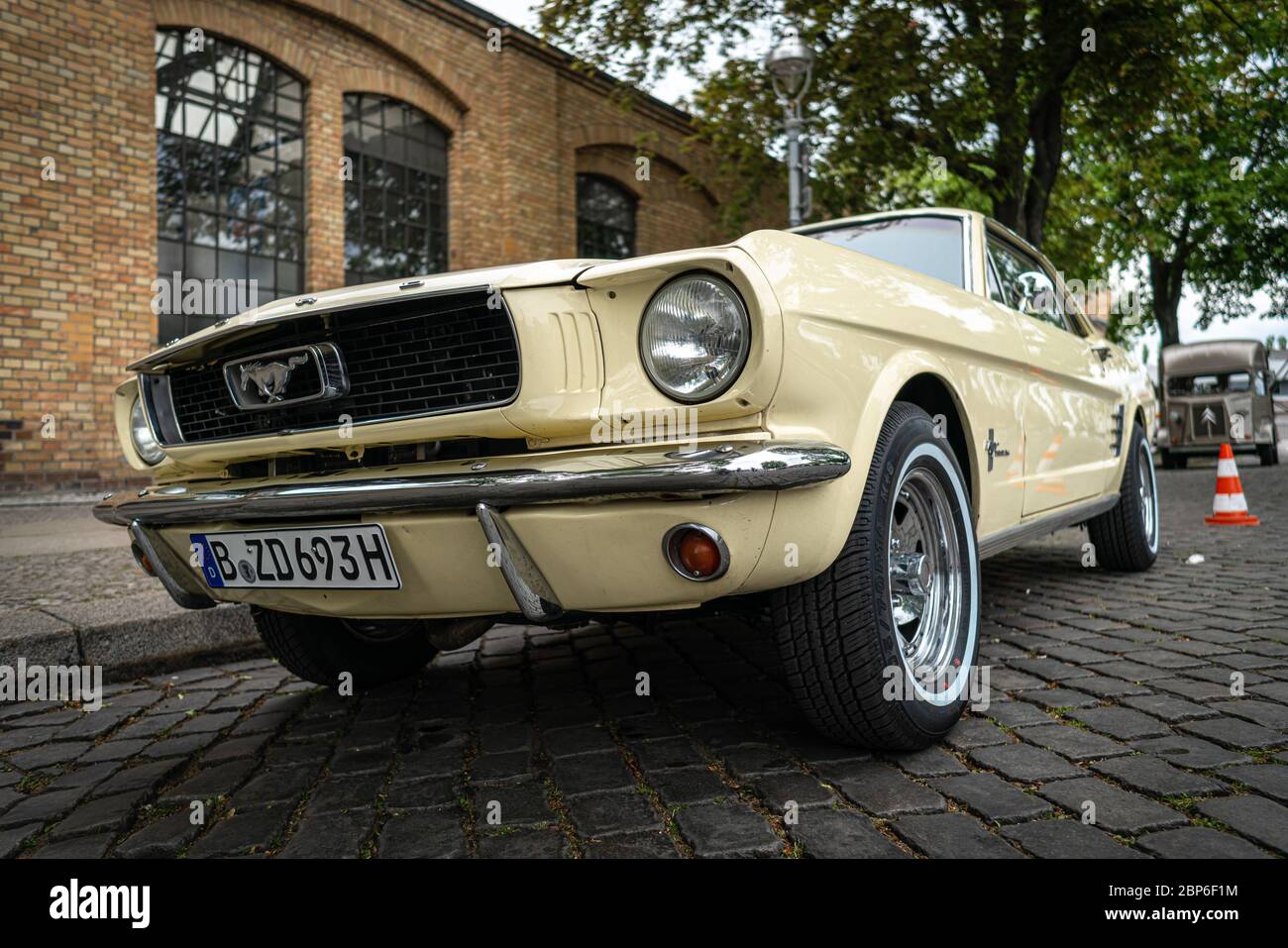 BERLIN - MAY 11, 2019: Pony car Ford Mustang (first generation). 32th Berlin-Brandenburg Oldtimer Day. Stock Photo