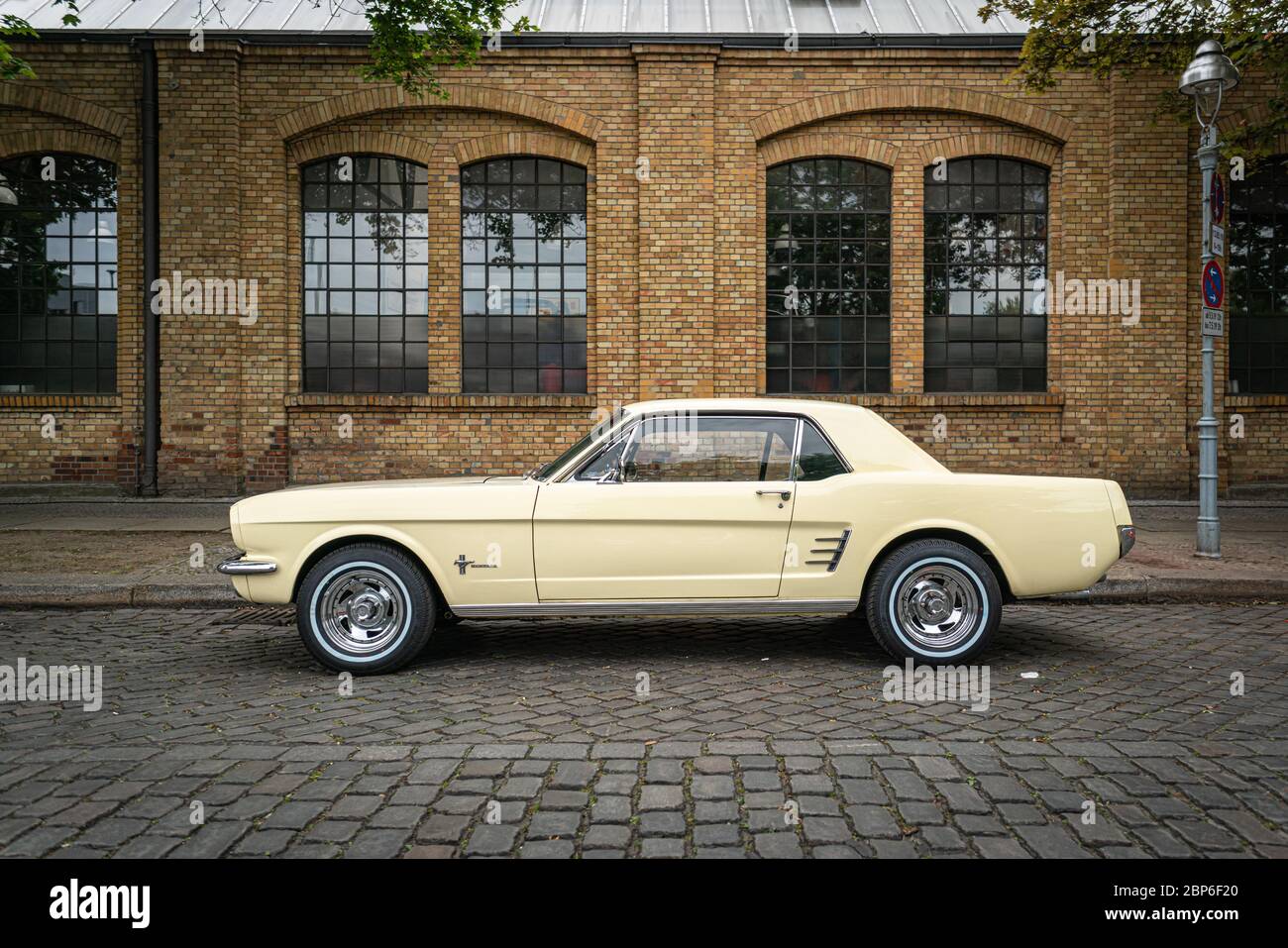 BERLIN - MAY 11, 2019: Pony car Ford Mustang (first generation). 32th Berlin-Brandenburg Oldtimer Day. Stock Photo