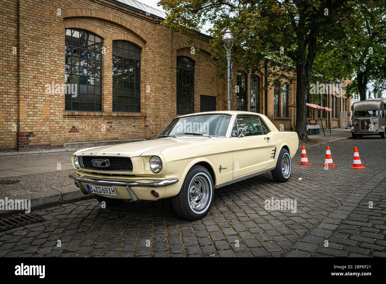 BERLIN - MAY 11, 2019: Pony car Ford Mustang (first generation). 32th Berlin-Brandenburg Oldtimer Day. Stock Photo