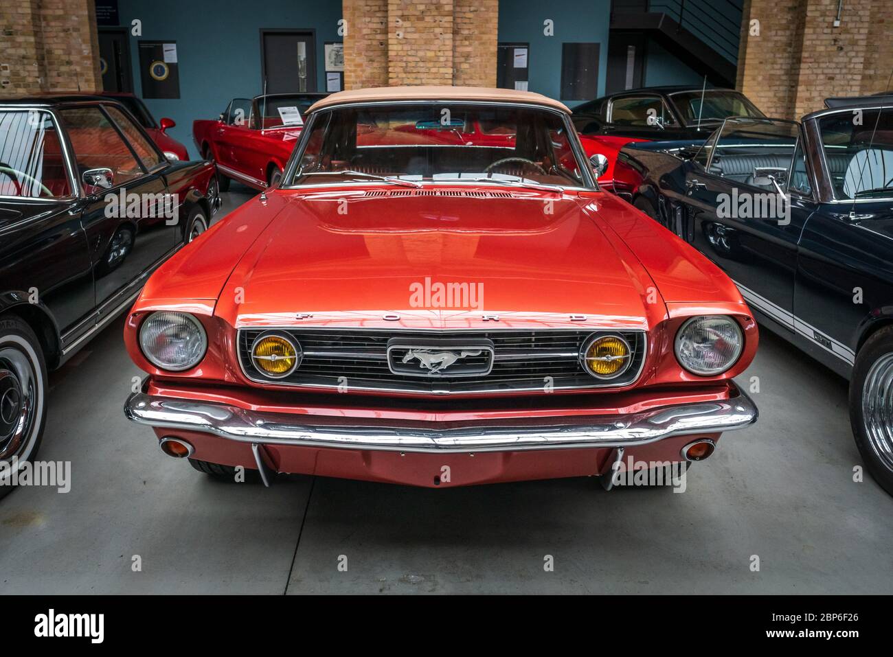 BERLIN - MAY 11, 2019: Pony car Ford Mustang (first generation). 32th Berlin-Brandenburg Oldtimer Day. Stock Photo