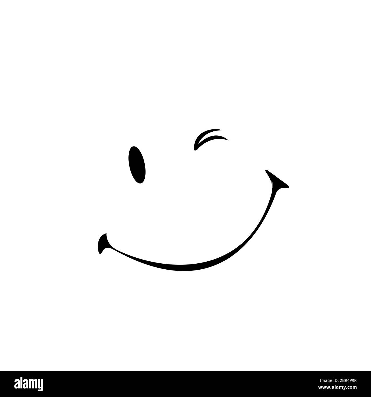 Cute Emoji Smile Black And White Stock Photos Images Alamy