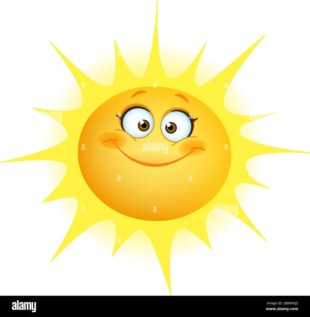 Cute smiling sun Stock Vector