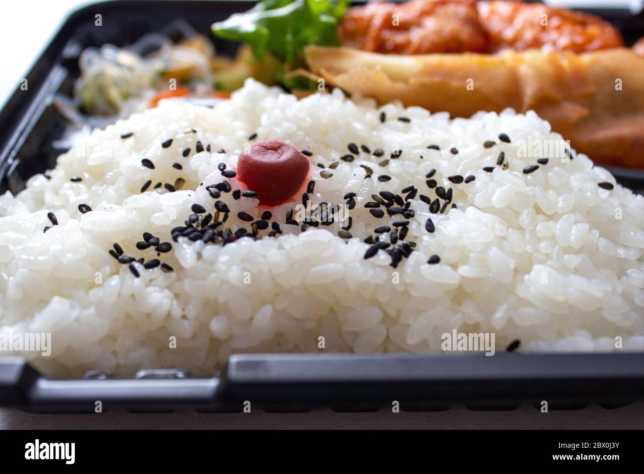 a box lunch, Japanese style lunch, Chinese food Stock Photo