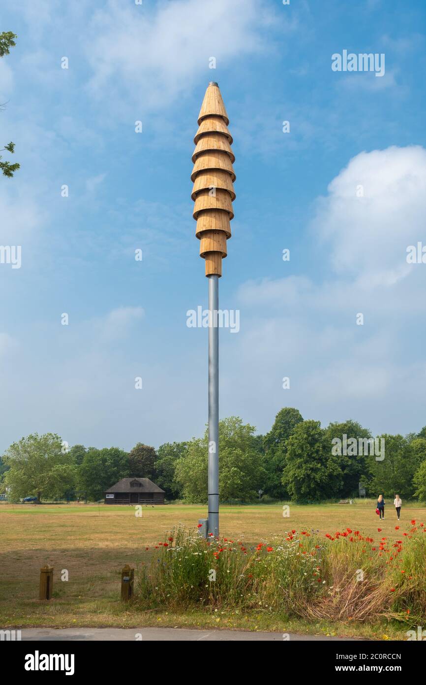 Swift tower to provide nest sites for nesting swifts (Apus apus), Shalford, Surrey, UK Stock Photo